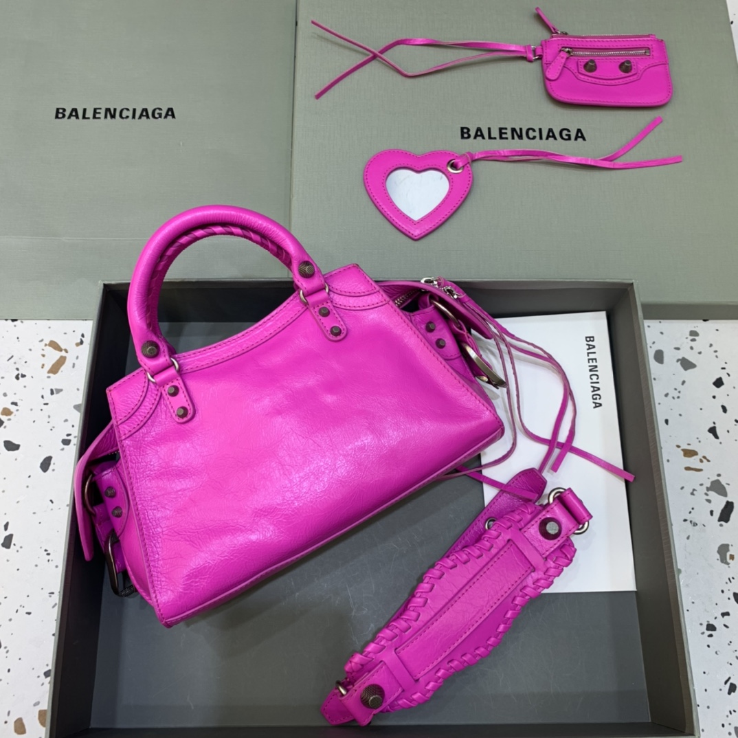 Balenciaga Neo Cagole XS Handbag Shoulder Bag Peach